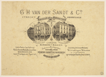 31448 Afbeelding van de voorgevel van het manufacturenmagazijn van de firma G.H. van der Sandt en Co (Oudegracht D ...